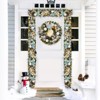 Pre-Lit Artificial Christmas Wreath, Xmas Decorated with Silver White Ball Ornaments Pine Cones, Ribbon Bow, Outdoor Lighted Christmas Wreath - 3 of 4