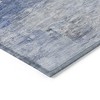Denim Blue And Sky Blue Abstract Washable Indoor Outdoor Area Rug - 4 of 4