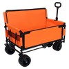 Whisen 3-in-1 Convertible Folding Wagon Cart with Bench Seat & Storage, 500lbs Heavy-Duty Utility Wagon - 2 of 4