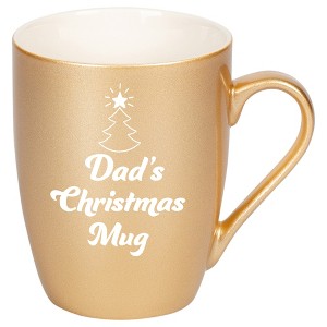 Elanze Designs Dad's Christmas Mug Vegas Gold 10 ounce New Bone China Coffee Cup Mug - 1 of 4