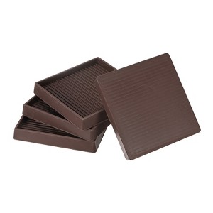 Unique Bargains Square Rubber Anti Slide Furniture Coasters Cups for Sofa Chair 4 Pcs - 1 of 4