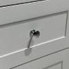Angel Sar White Night Stand with Charging Station, Modern Nightstand with 3 Drawers - 4 of 4
