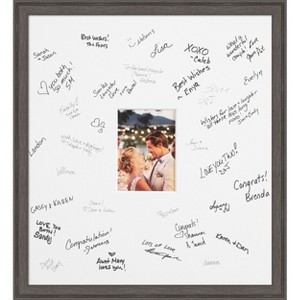 Florence Signature Mat Picture Frame – Guest Book Alternative for Weddings, Graduations, or Retirement – Autograph Photo Mat for Signature Board - 1 of 4