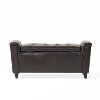 Storage Bench Storage Organizer Alden Armed Ottoman for Living Room with Leather-Christopher Knight Home - 2 of 4
