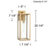 John Timberland Modern Wall Light Sconce Soft Gold Hardwired 7 1/4" Fixture Clear Glass Panels for Bedroom Bathroom Vanity Living Room Hallway House - 4 of 4