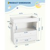 Baby Changing Table Dresser, Modern Wooden Diaper Changing Station with Drawers Shelves, Infant Diaper Station for Nursery Room, Bedroom, Kids Room - 2 of 4