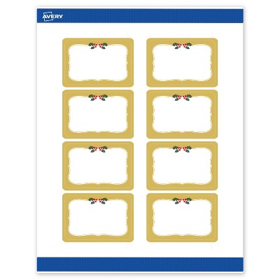 Avery Labels, 2" x 3", Gold-Metallic Berries, Matte, 80ct