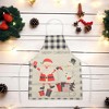 Unique Bargains Christmas Aprons Linen Beige White Black Red Gray 21.65"x26.77" 1 Pcs - 2 of 4