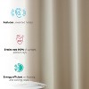 HLC.ME Dakota 100% Blackout Thick Thermal Insulated Energy Efficient Heat Blocking Curtains Grommet Panels, Set of 2 - 4 of 4