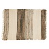 Saro Lifestyle Saro Lifestyle Table Mats With Striped Design (Set of 4), Grey, 14"x20" - 2 of 4