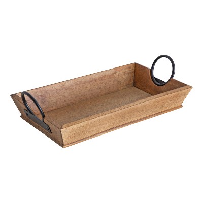 Kate and Laurel Stillright Tray, 17x10, Natural