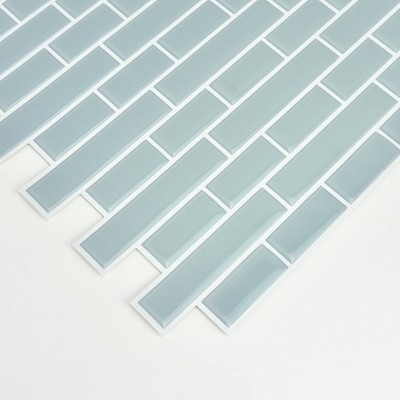 10.5'' W x 10.5'' L PVC Peel and Stick Subway Tile