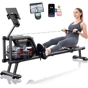 YOSUDA Home Water Rower Machine, 350 lbs Max Weight, with LCD Display - 1 of 4