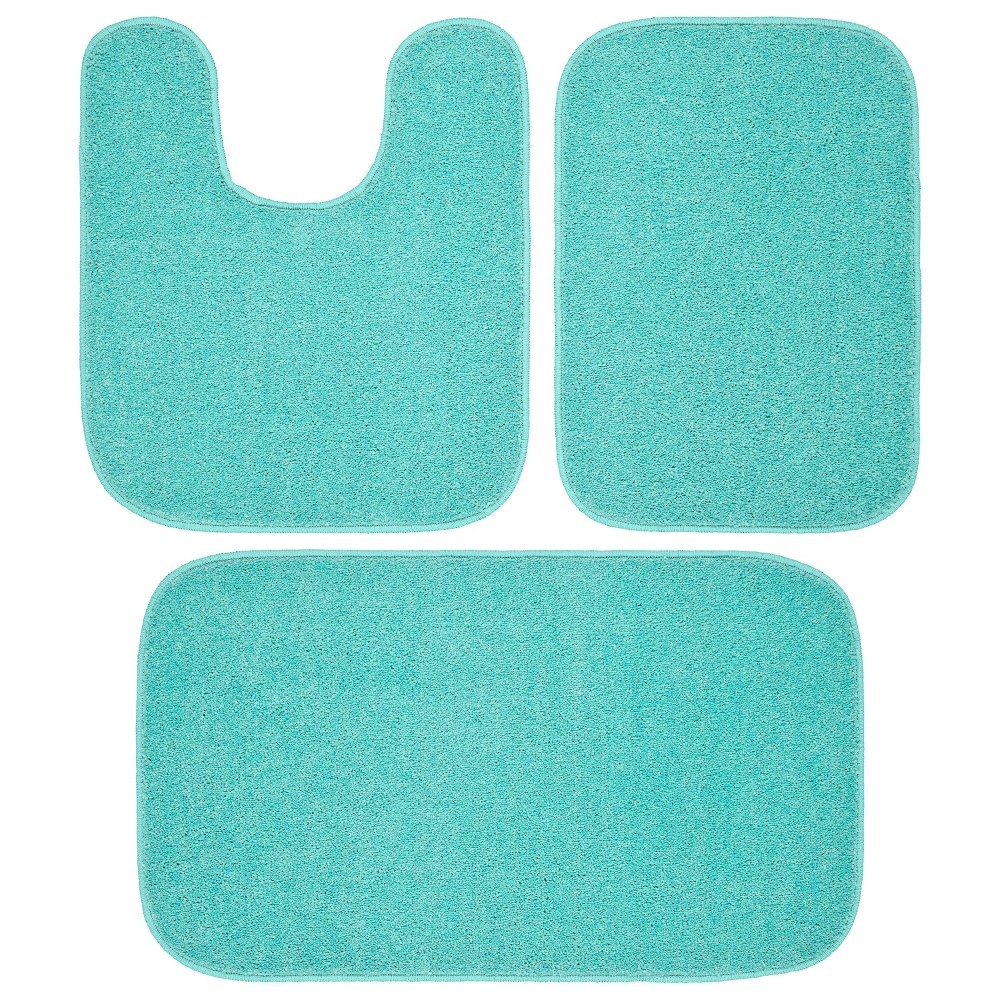 Photos - Bath Mat Garland Rug Gramercy 3pc Washable Bathroom Rug Set Sea Foam