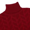 WhizMax Men's Turtleneck Long Sleeve Cable Knit Sweater - 4 of 4