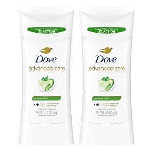 Dove Beauty Advanced Care Cool Essentials 72-Hour Women's Antiperspirant & Deodorant - 2.6 oz/2pk - 1 of 4