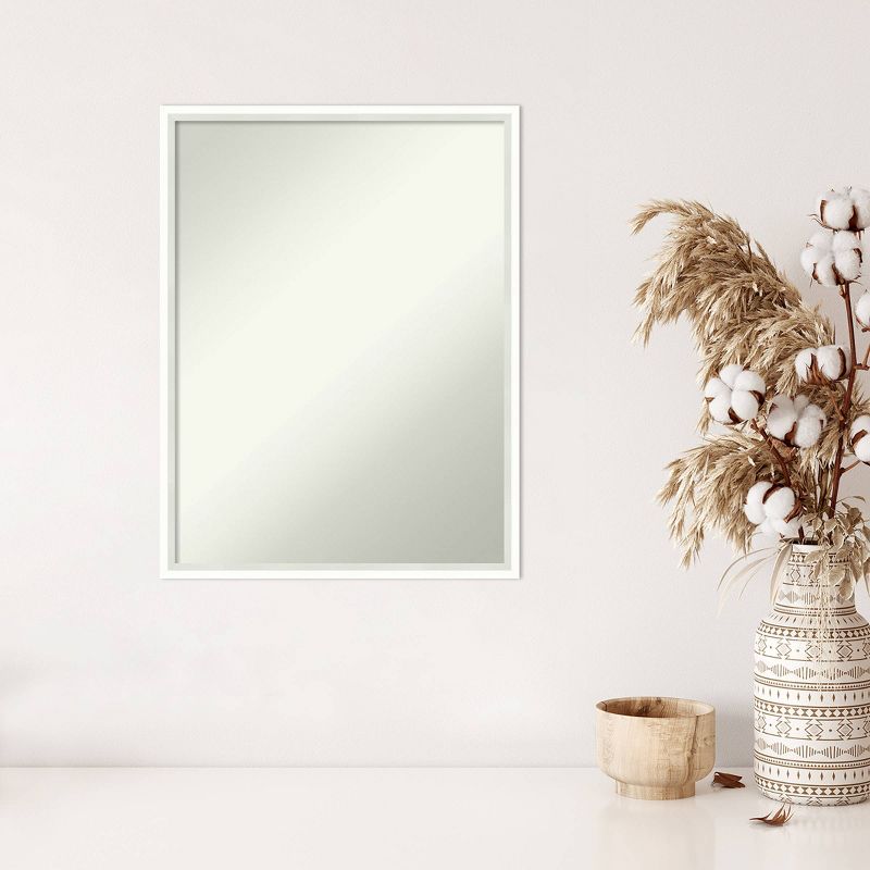 19&#34; x 25&#34; Non-Beveled Lucie White Wood Wall Mirror - Amanti Art, 5 of 10