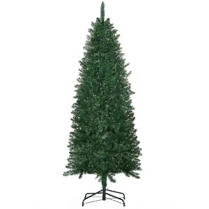 Dexmalle 6ft 583 TipsTall Unlit Slim Fir Artificial Christmas Tree with Realistic Branches - 1 of 4