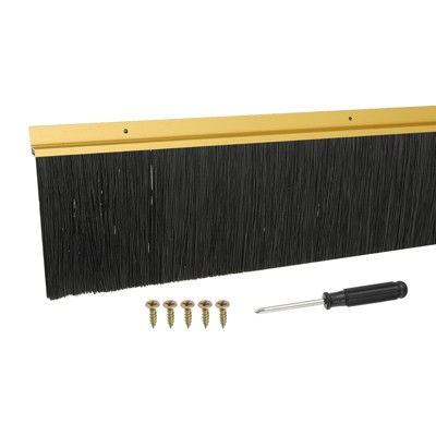 Unique Bargains Aluminum Alloy H-Shape Holder PP Bristle Rust-resistant Door Sweep 1 Pc