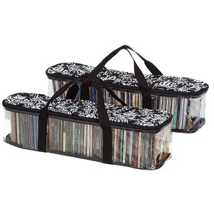 The Lakeside Collection Media Storage Bag Organizer with Handles