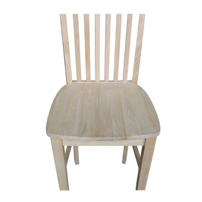 Parawood Mission Style Bar Height Stool, Unfinished Brown