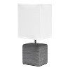 Petite Faux Stone Table Lamp with Fabric Shade - Simple Designs - 4 of 4