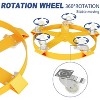 Acekool 55 Gallon Heavy Duty Drum Dolly, 1000 lbs Capacity Barrel Cart with 4 Swivel Casters, Steel Frame, Non-Tipping, Yellow - 2 of 4