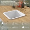 18 in. Undermount Bar Sink Drop-in White Small Kitchen Sink Single Bowl Fireclay Wet Prep Sink Deep Modern Style - 3 of 4