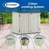 Suncast 3 Door Locking System Horizontal Storage Shed Stow Away, Ivory (3 Pack) - 3 of 4