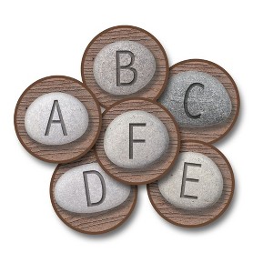 Carpets for Kids Pixel Perfect Alphabet Stones Seating Learning Rug Rounds Kit Set of 26, 12" - 1 of 4