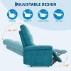 Recliner Chair for Adults, Manual Fabric Recliner with Side Pocket, Adjustable Single Sofa with Ergonomic Back Support for Living Room, Bedroom - 3 of 4