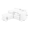 CAVINAS Modern Sectional Sofa with 2 Seats and 1 Ottoman,Convertible Modular Couch with Under-Sofa Storage,Couch for Living Room,2x Corner,Blue - 3 of 4