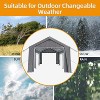 Portable Garage- 13Ft x 20Ft Heavy Duty Waterproof Outdoor Shelter with Ventilated Roll-Up Door & Windows for Cars, Motorcycles, Tools (Grey) - 3 of 4