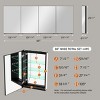 Recessed Medicine Cabinet With Mirror,Surface Mount Bathroom Cabinet,Wall Hung Bathroom Vanity Medicine Cabinet Mirror With Storage-The Pop Home - 4 of 4