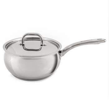 BergHOFF Belly Shape 18/10 Stainless Steel Sauce Pan with Stainless Steel Lid