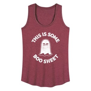 Women's - Instant Message - This Is Some Boo Sheet Graphic Racerback Tank - 1 of 4