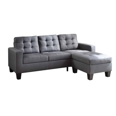 Sectional Sofa Gray - Benzara