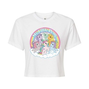 Women's - My Little Pony - Retro Group Cropped Graphic T-Shirt - 1 of 4