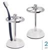 iDesign Divided Toothbrush Holder - Set of 2 - White/Chrome - 2 of 4