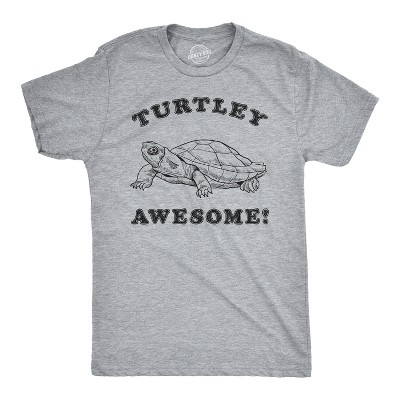 Mens Turtley Awesome T Shirt Funny Turtle Tee Cool Vintage Top - Crazy Dog Men's T Shirt