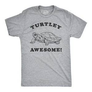 Mens Turtley Awesome T Shirt Funny Turtle Tee Cool Vintage Top - Crazy Dog Men's T Shirt - 1 of 4