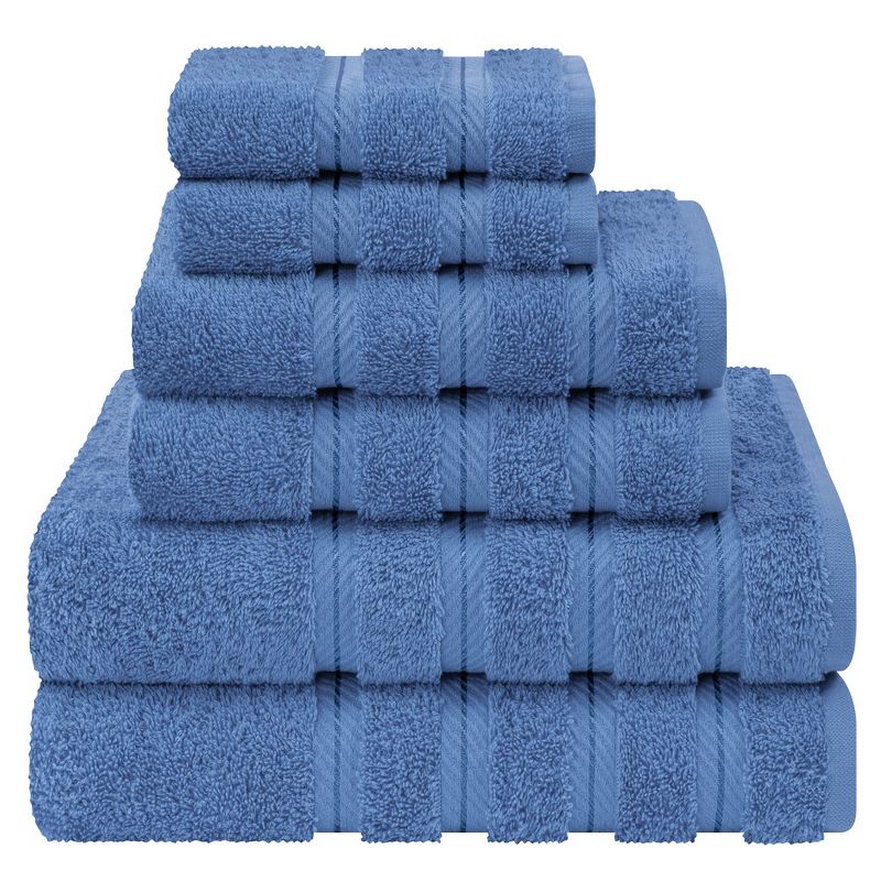 American Soft Linen Luxury 6 Piece Towel Set, 100% Cotton Soft Absorbent Bath Towels for Bathroom, 1 of 10