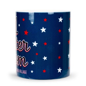 Elanze Designs #1 Foster Mom Stars Blue 11 Ounce White Ceramic Coffee Mug - 1 of 2