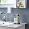 LunaLulinlk Toothbrush Holder Bathroom Countertop White Marble with Detachable Tray - 2 of 4