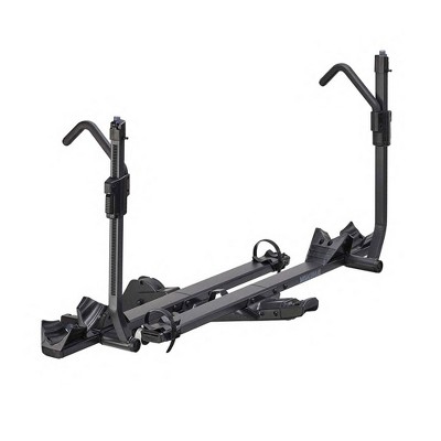 Yakima StageTwo 1.25 Inch Premium Platform 2 Bike Tray Hitch Rack Accommodates 52 Inches Wheelbases with Remote Tilt Lever and SKS Locks, Anthracite