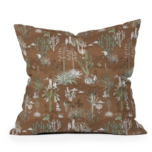 26"x26" Deny Designs D'Annick Cactus Landscape Outdoor Throw Pillow: UV Protected, Mildew Resistant - 1 of 4