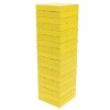 WE Games Wood Block Stacking Party Game That Tumbles Down when you play - Includes 12 in. Wooden Box and die - 4 of 4