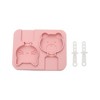 Unique Bargains Ice Pop Mould Double Mini Bears Cat Shape Comes with Plastic Stick Hand Washable 4.72"x3.62"x0.83" 1 Pc - 3 of 4