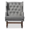 Iona Mid-Century Retro Modern Wingback Rocking Chair: Nursery & Indoor Use - Baxton Studio - 2 of 4