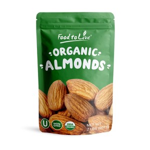 Organic Dry Roasted California Almonds with Himalayan Salt - Non-GMO, Oven Roasted, Lightly Salted Nuts, No Oil Added, Vegan, Kosher, Bulk - 1 of 4